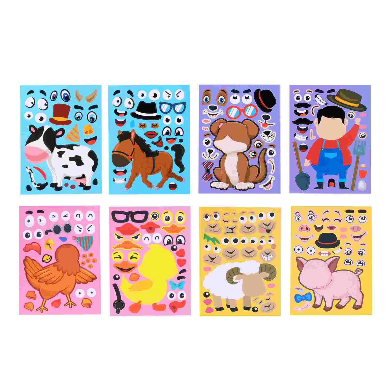 

24pcs Make Your Own Animal Stickers Make A Animal Face Stickers for Kids