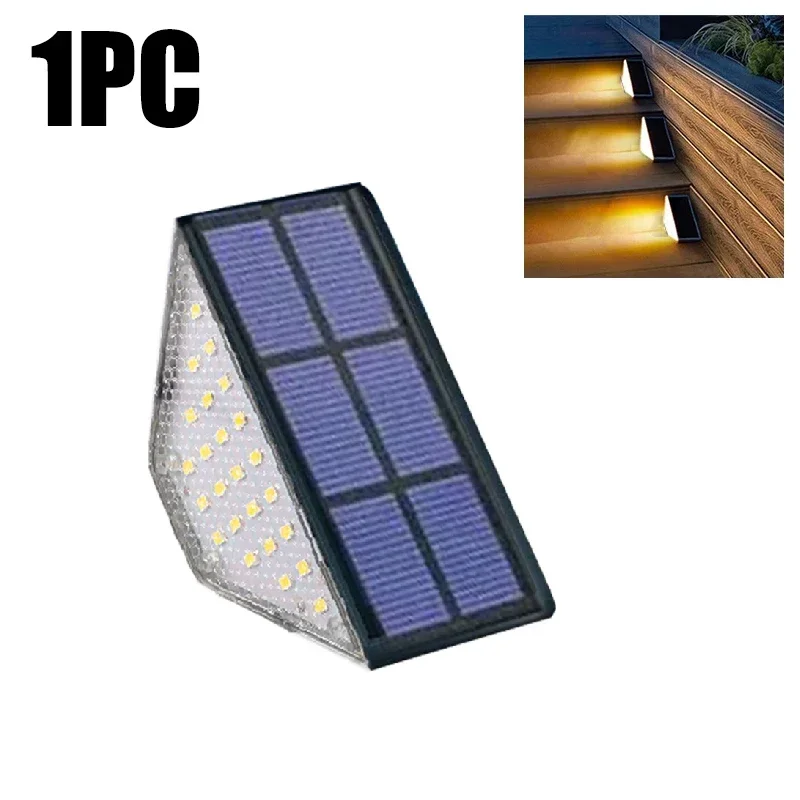 Luci Solari Per Gradini Esterni Con Sensore Crepuscolare - Impermeabili IP67, Pacco Da 2, Per Scale, Ponti, Patio - Luce Bianca Calda - 2