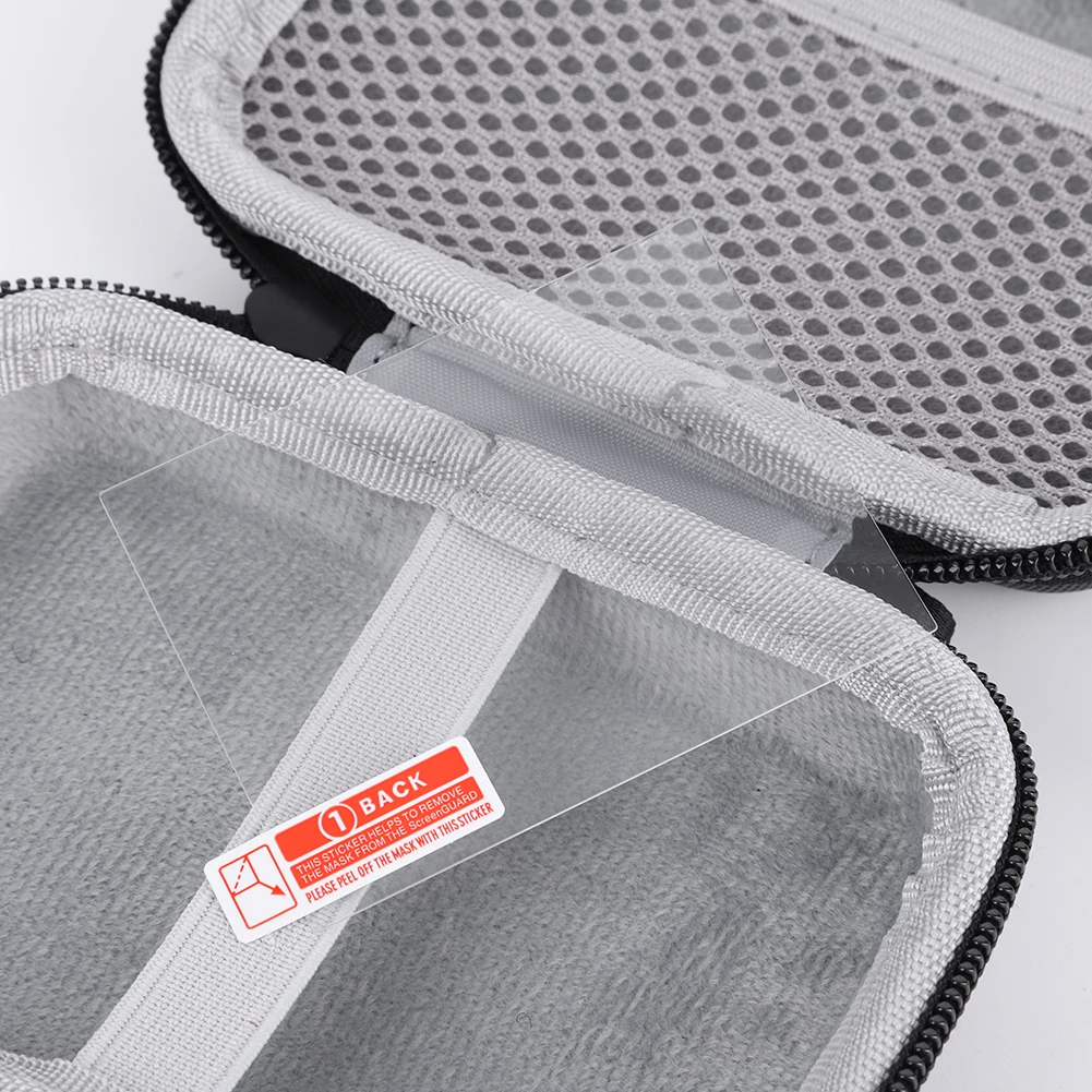 for Trimui Brick Hard Carrying Case Travel Protective Case Anti-scratch Tempered Glass Screen Protector with Tempered Glass Film 5