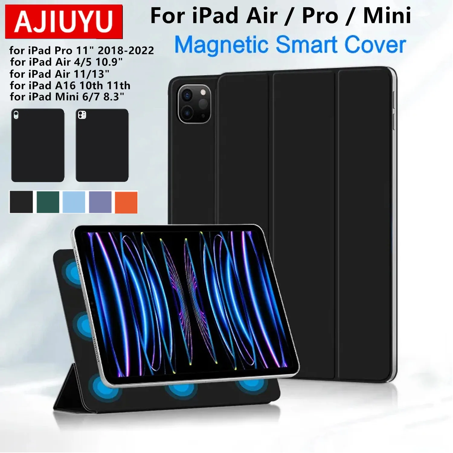 HUWEI Premium Magnetic Protective Case for Tablets - Versatile and Stylish Cover