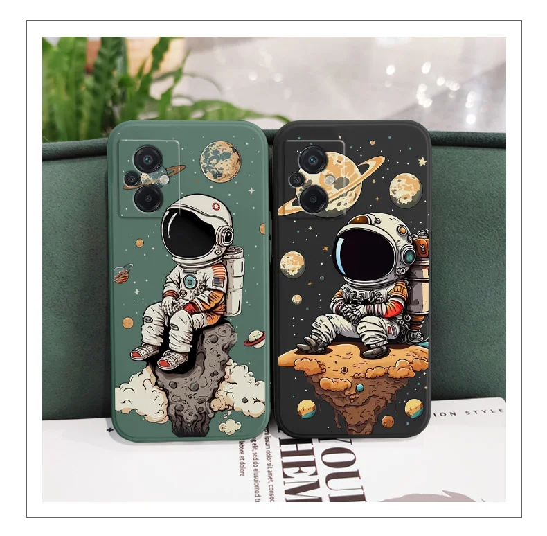 جراب هاتف سيليكون زحل لطيف للأطفال ، غطاء لهاتف xناومي بوكو M6 X6 F6 M5 M5S F5 X5 F4 X4 M4 F3 X3 F2 Pro X2 C40 4G 5G GT NFC