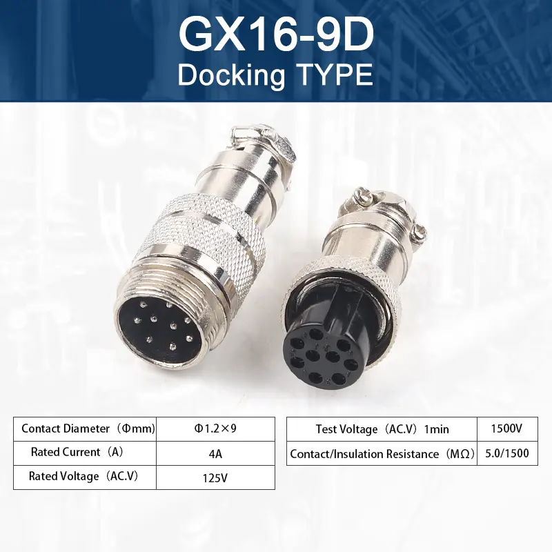 GX16 2/3/4/5/6/7/8/9/10 Pins Aviation Plug Aviator Socket Butt Joint Male&Female Docking Connectors image 12