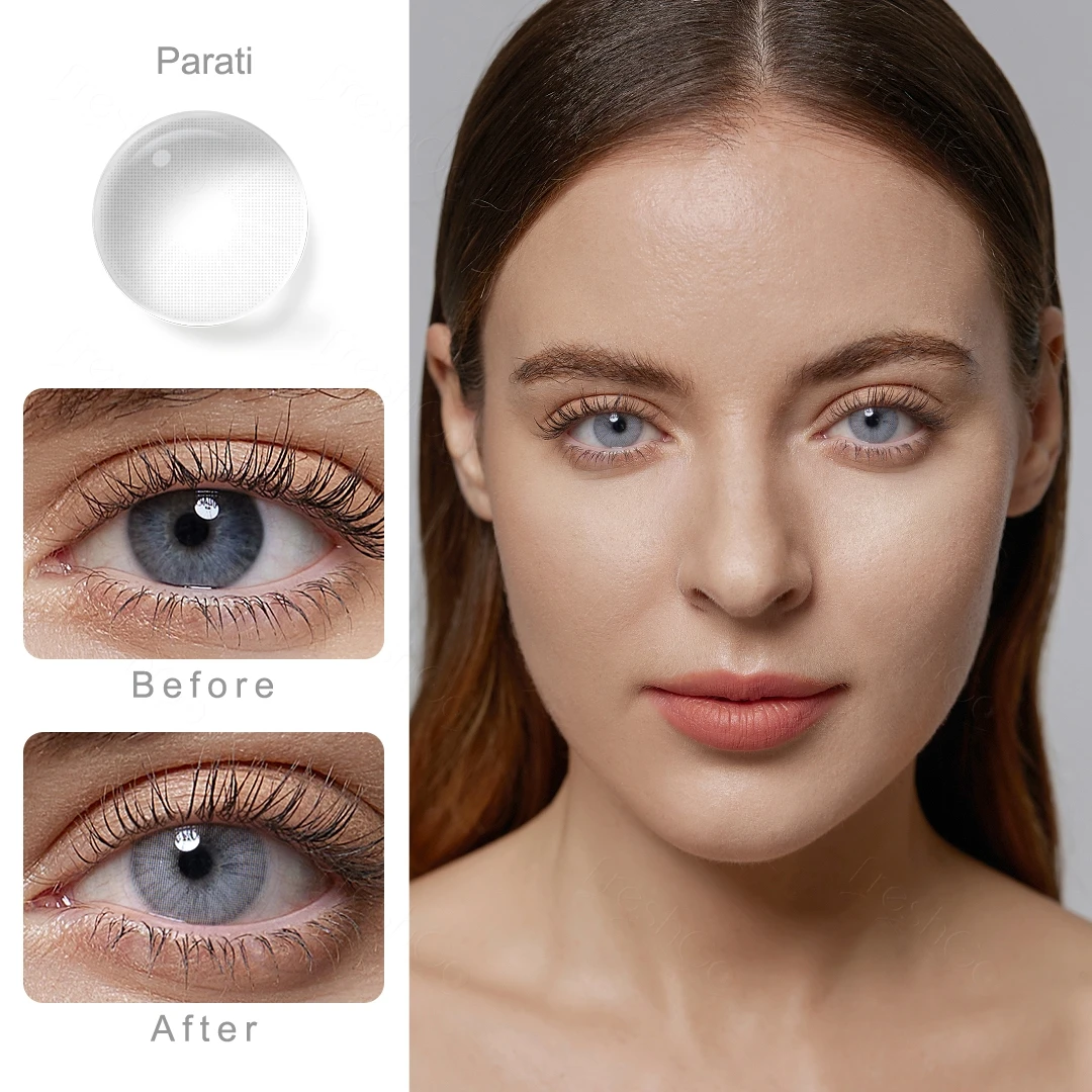 (0~ -8.00) Queen And Rio Series Colored Contacts - Natural Eye Color Correction Diopter Prescription Lenses