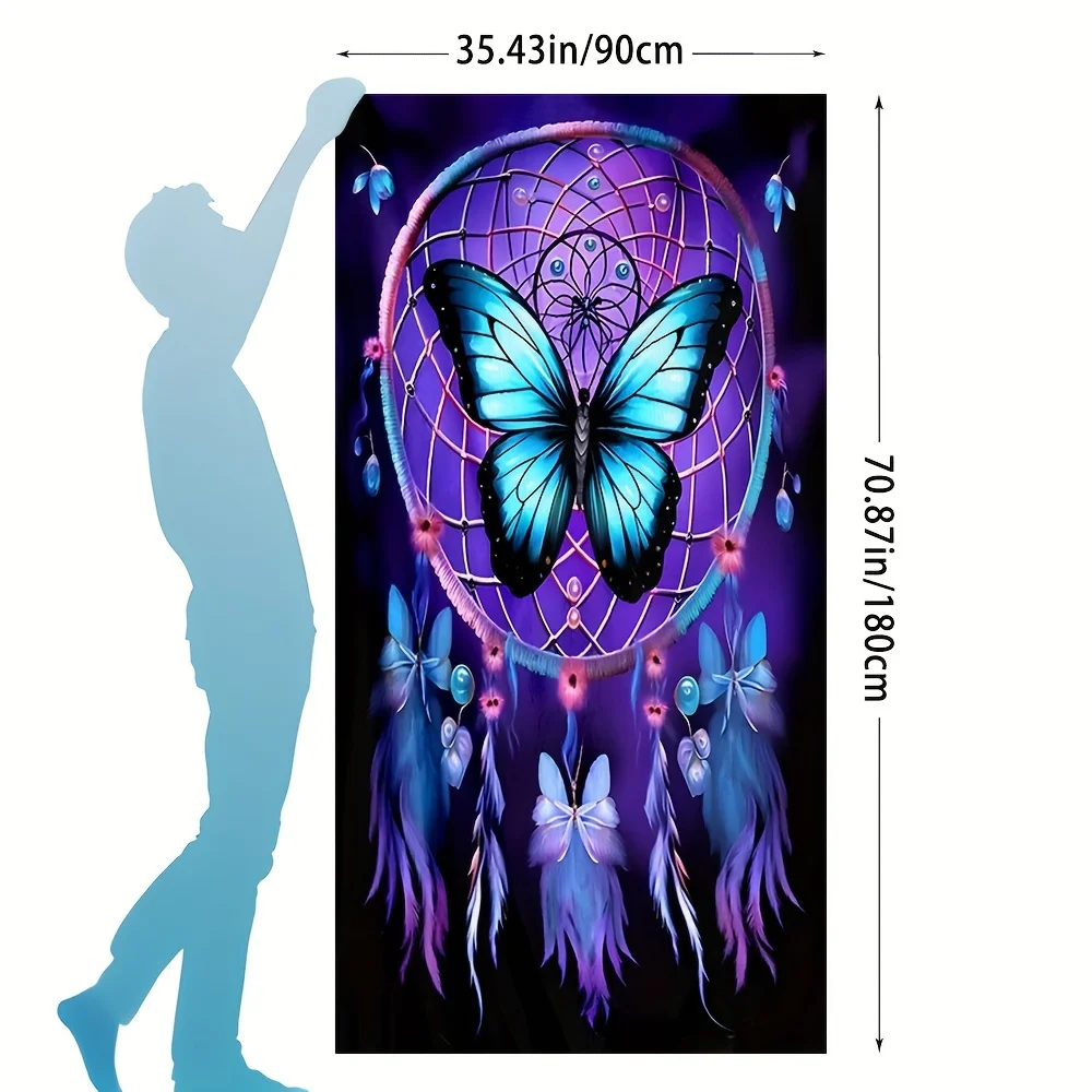 Butterfly Beach Towel, Super Soft Absorbent Bath Towel, Extra Large Travel Towel for Sports Pool Swimming Pool Bathroom Camping 5