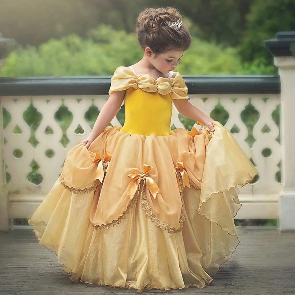 Disfraz la Bella y Bestia para niña, disfraz de fantasía para niña de a 10 años, de princesa para carnaval y Navidad|Vestidos| - AliExpress