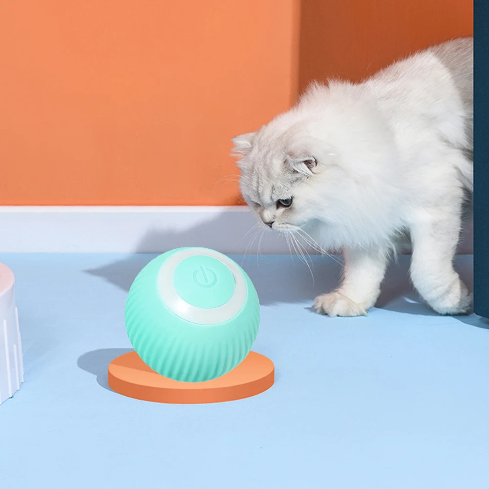 스마트 고양이 장난감 자동 롤링 볼 전기 고양이 장난감 고양이 훈련을위한 대화 형 고양이 장난감 스스로 움직이는 새끼 고양이 장난감 애완 동물 액세서리