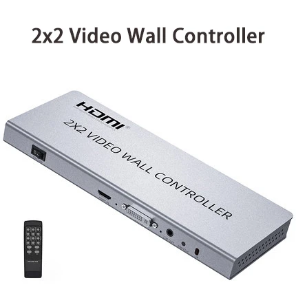 4K 2x2 HDMI Video Wall Controller 1080P Video Wall Processor 2x2 1x2 1x3 1x4 4 Multi Screen Splicing Processor 180 Degree Rotate digital cable