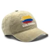Colombia Flag Baseball Cap Women Outdoor Casual Solid Color Baseball Cap Men Cotton Adjustable Strap Bucket Hat Men 4