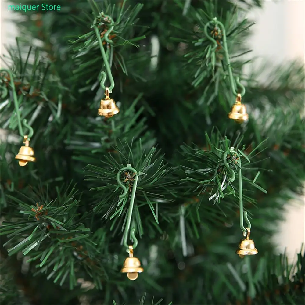 20Pcs/set Jingle Bell Gold 11mm Beautiful Small Iron Loose Beads Metal Christmas Tree Hanging Decorations Festival Party banquet