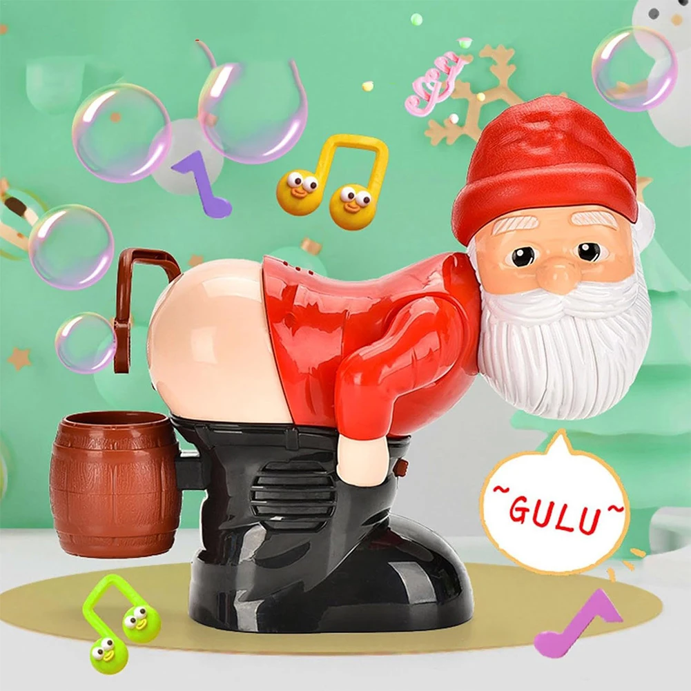 Christmas Santa Claus Bubble Machine Funny Santa Claus Fart Bubble Blower Novelty Bubble Guns Party Games Props Children Toys 4