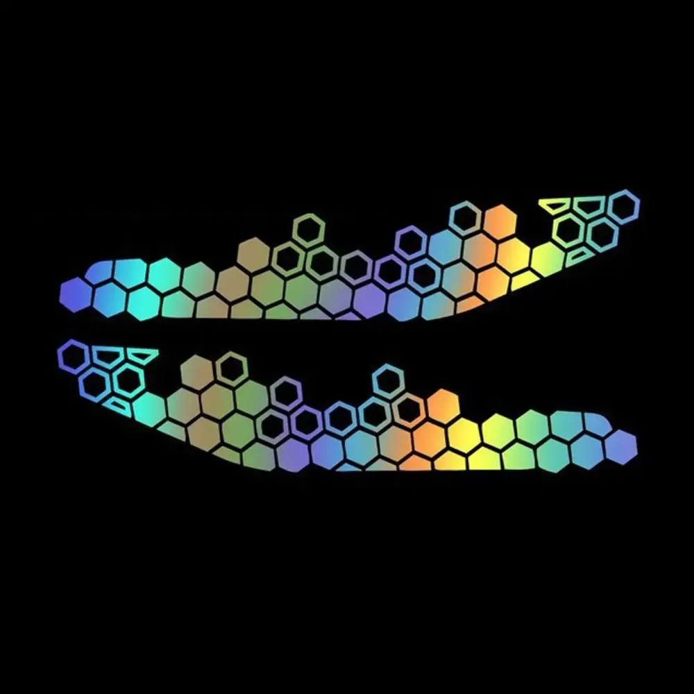 Motorcycle stickers Motorcycle Honeycomb Decals Reflective Stickers Multicolor Decorative Sticker Motorbike Bumper Ornament Modification Accessories