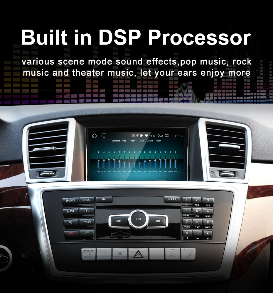 Factory Price 7inch Android 14 Car Multimedia Players For Mercedes Benz ML W166