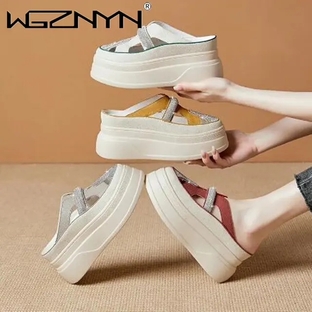 Summer Slippers Thick Sole Hollow Sandals: Fashionable and Breathable Casual Shoes