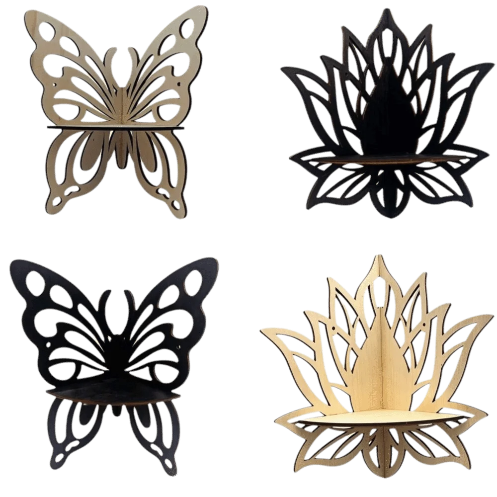 Butterfly-Shaped Artistic Wall Shelf