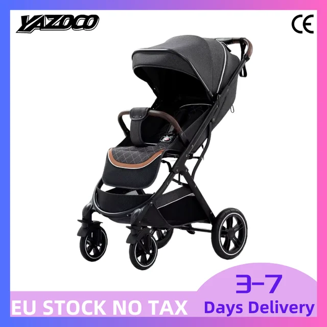 Poussette Bébé Ultra-légère Haut de Gamme pour Nouveau-né, Berceau Portable, Poussette de Voyage Amortissante pour Nouveau-né 1