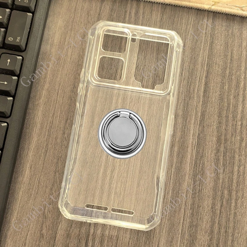 Premium 6.78 Back Ring Holder Bracket TPU Soft Silicone Phone Case