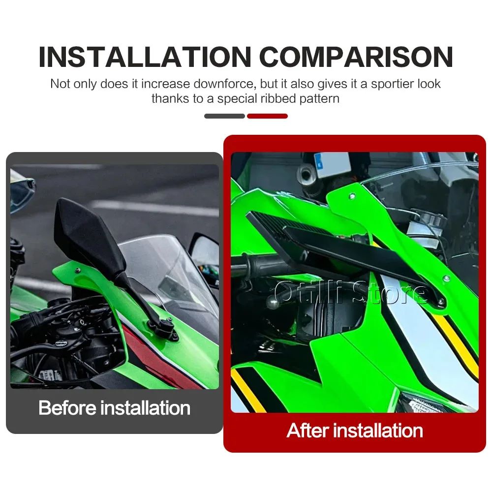 새로운 닌자 636 ZX-6R 스텔스 맥스 미러 오토바이 후면보기 사이드 미러 가와사키 Ninja636 ZX-6R 닌자 636 ZX6R 2025-2019