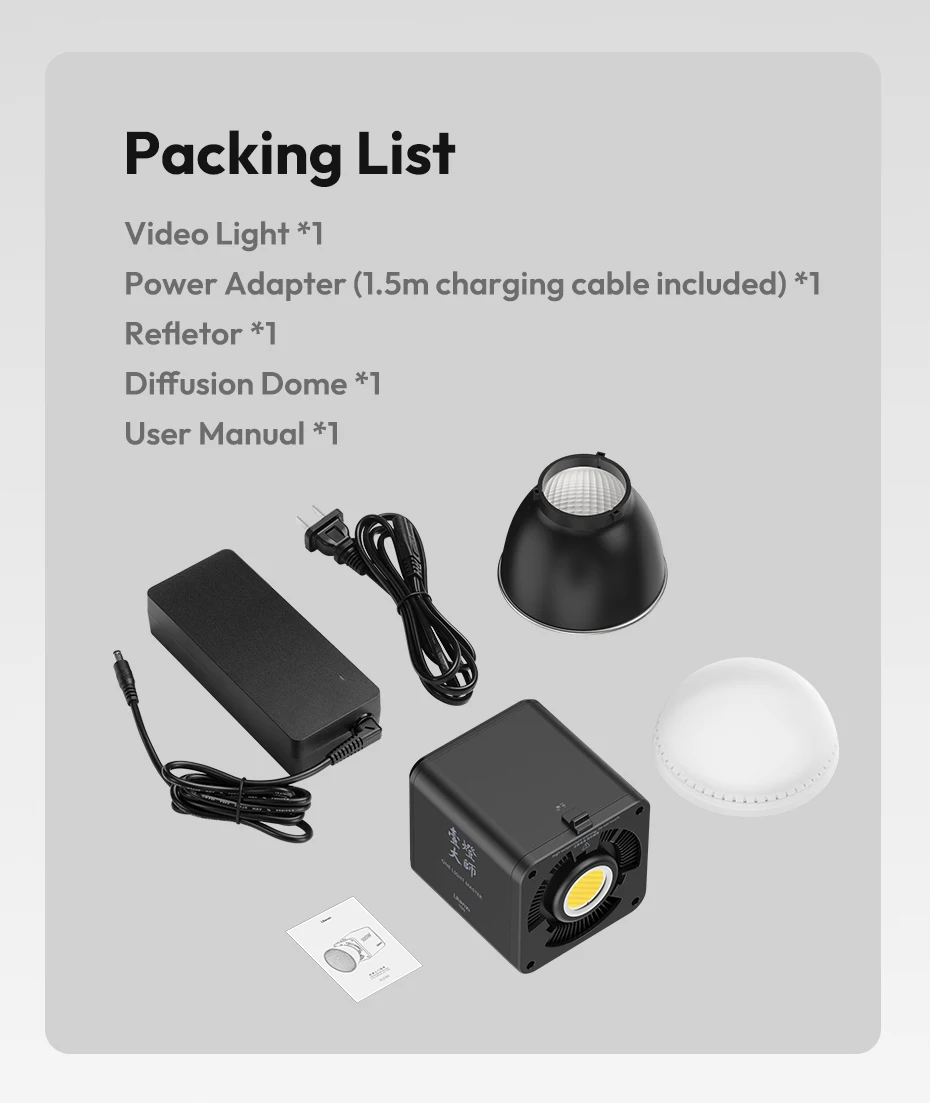 Ulanzi ML100RGB 100W RGB Full-color COB Video Light