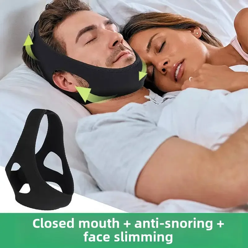 Triangle Stopping Breath Belt Compression Strap Lower Face Support Headband Sleeping Mouth Breathing Anti-Snoring Facial Pressur