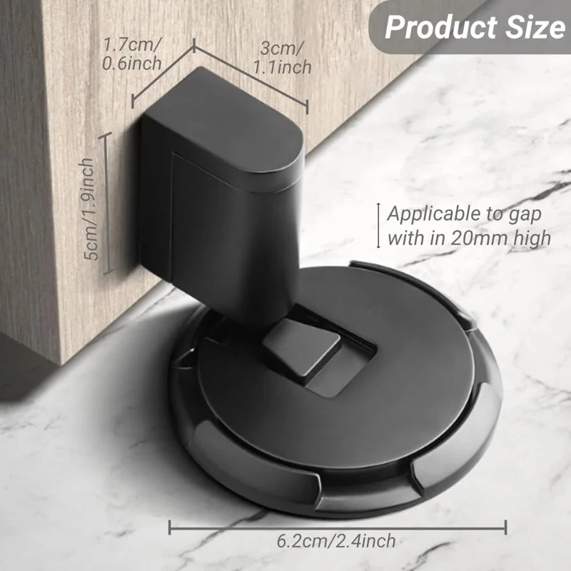 Mechanical Door Stop Heavy Duty Door Stopper Magnetic Stop Adjustable Holder Non-punch Suction Furniture Hardware