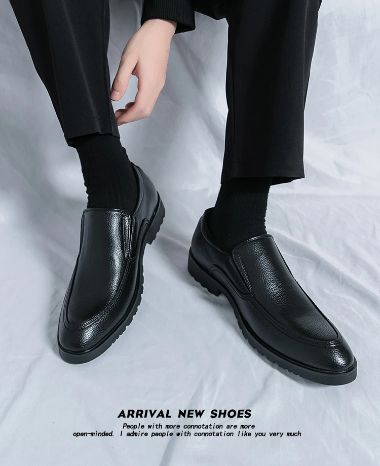 Neue hochwertige Herren-Leder-Loafer, große Größe 38–46, Slip-On-Kleiderschuhe für Business und Casual, bequeme Schuhe mit weicher Sohle für Herren – Detail 3