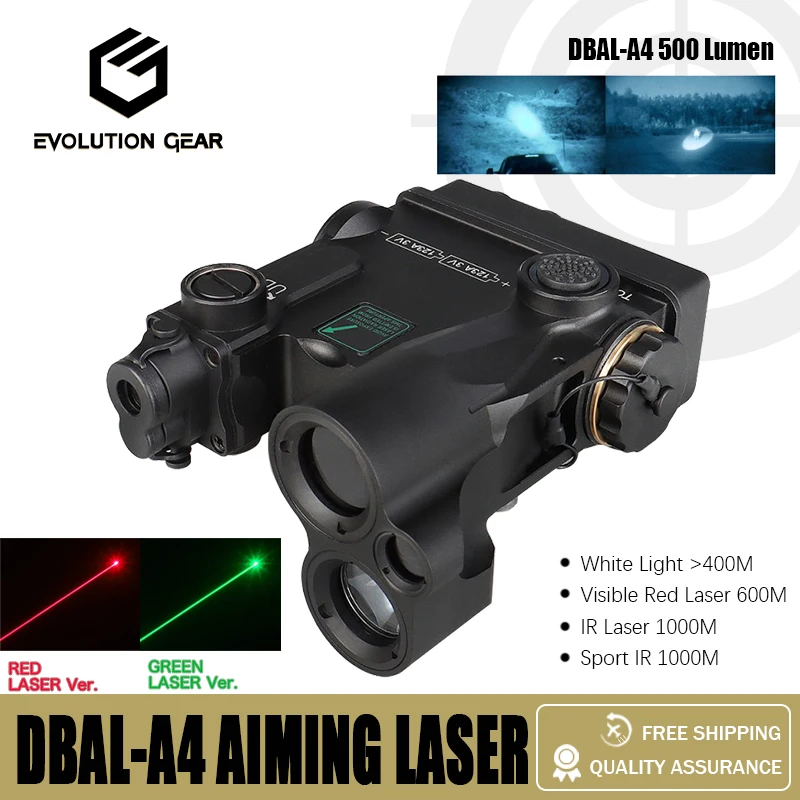 

Tactical Dbal A4 Dual Beam Aiming Laser with Visiable Red/Green/Infrared Laser/Infrared Spot/Flood Illuminator/Tactical Light