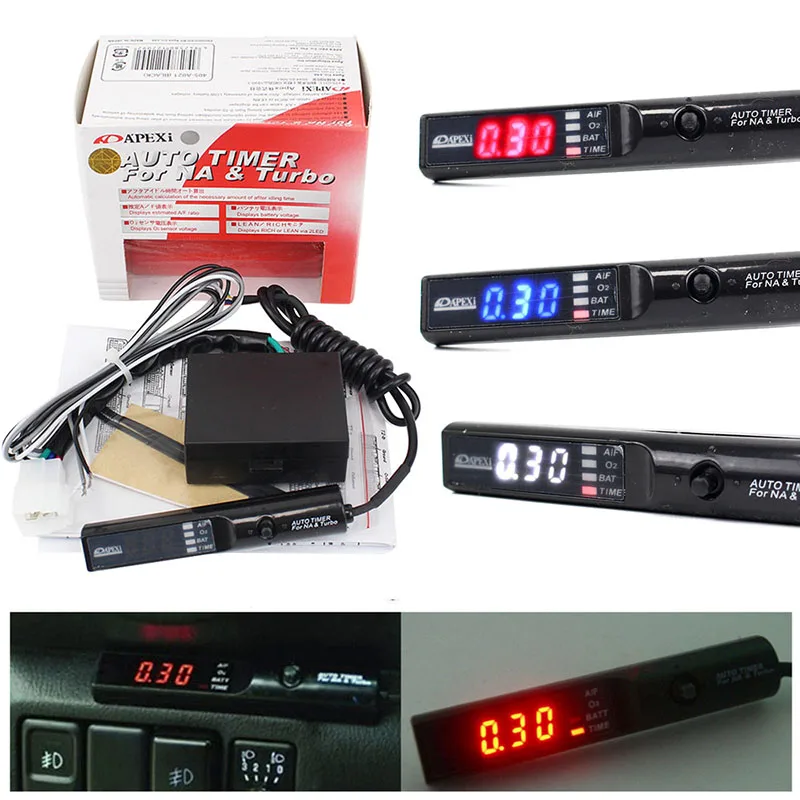 Universal Racing Car Turbo Timer Led Digital Display For Apexi White ...