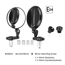 Enhanced Handlebar End Mirrors for Motorcycles, Scooters, and Bicycles (Bundle 2)