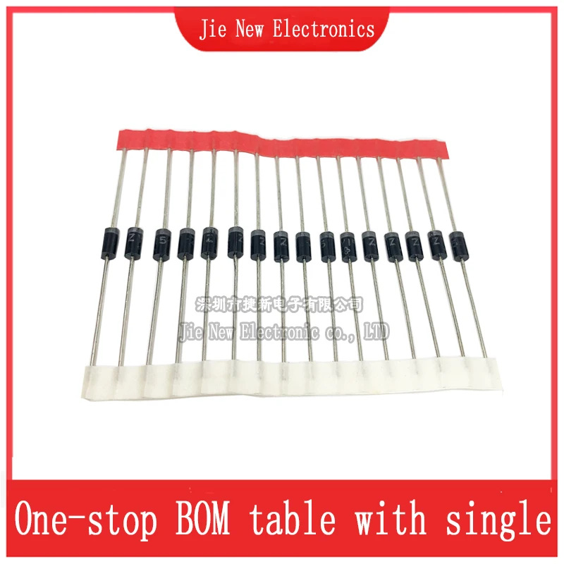 50PCS Assorted Voltage Zener Diodes - Range from 16V to 91V - 2W Power Rating