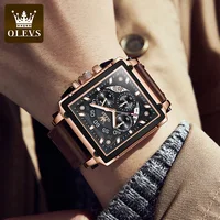 Montre de luxe pour homme OLEVS, montre carrée étanche pour homme, montre à quartz lumineuse de marque haut de gamme, montre de mode pour homme, luxe original. 3