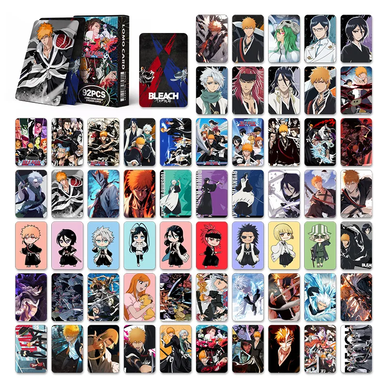 بطاقات أنيمي لومو اليابانية بليتش 60 + 32 قطعة ملص...