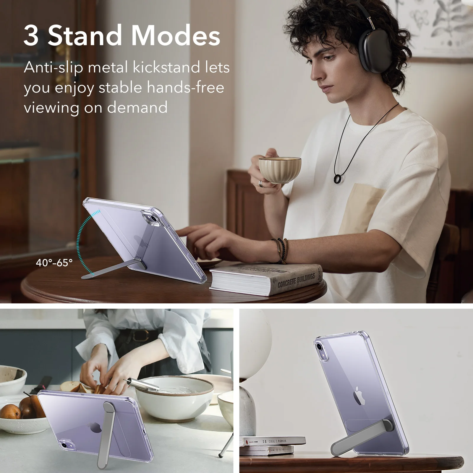 Esr-case Kickstand para Ipad Mini Proteção Híbrida Capa Traseira Caixa Transparente Lápis Boost 2023 - Imagem 5