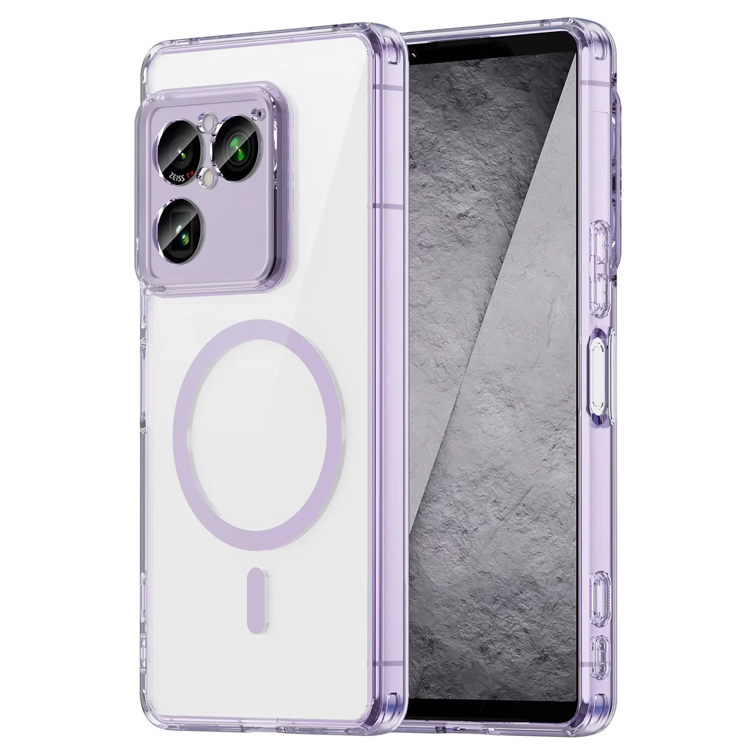 Clear Acrylic Hard Magnetic Shockproof Protective Case with MagSafe Compatibility