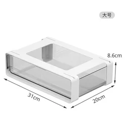 Office Under-Desk Transparent Storage Drawer with Large Capacity (L)