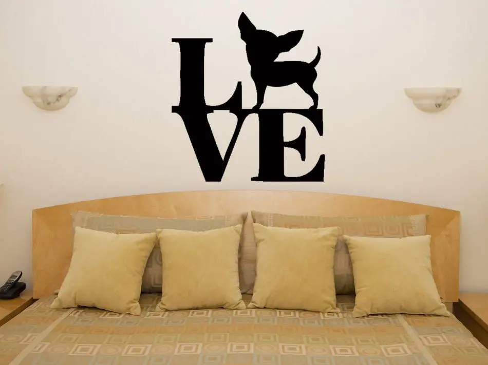 

Chihuahua Love Animal Living Room Dining Bedroom Decal Wall Art Sticker Picture Decor