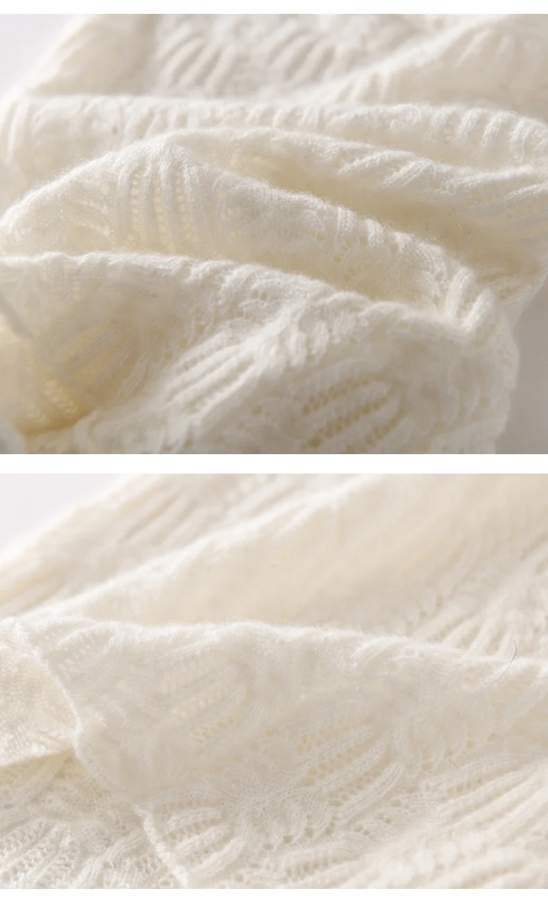 Hohl gestrickter Schal aus 100 % Kaschmir für den Winter, verdickter Damen-Halswärmer, bequemer Schal, warmer Nackenschutz für Herren, Halswärmer – Detail 10