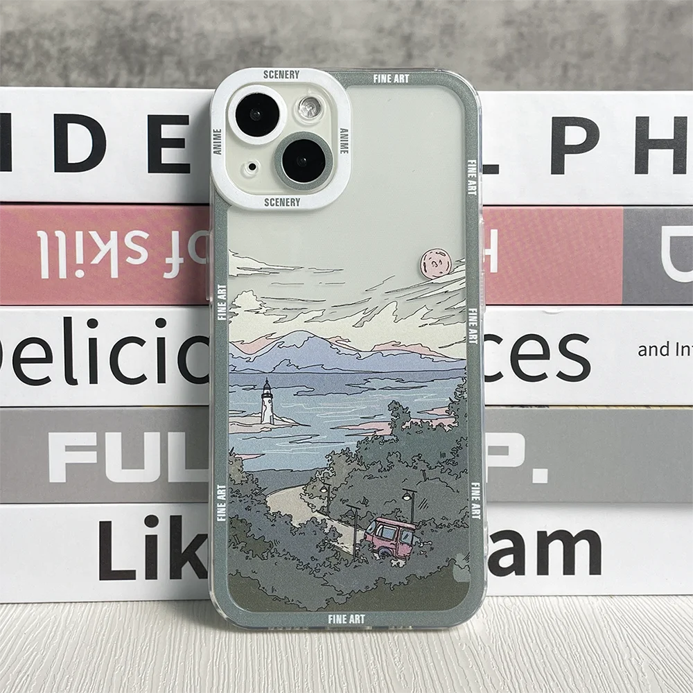 thumbnail image 1 of Case For Xiaomi Mi 11 Lite 5G NE Redmi Note 10 9 11 12 13 Lite Poco X3 X4 GT X5 11S 11E Pro 10T 11T Scenery Aesthetic Cover, 1 of 5