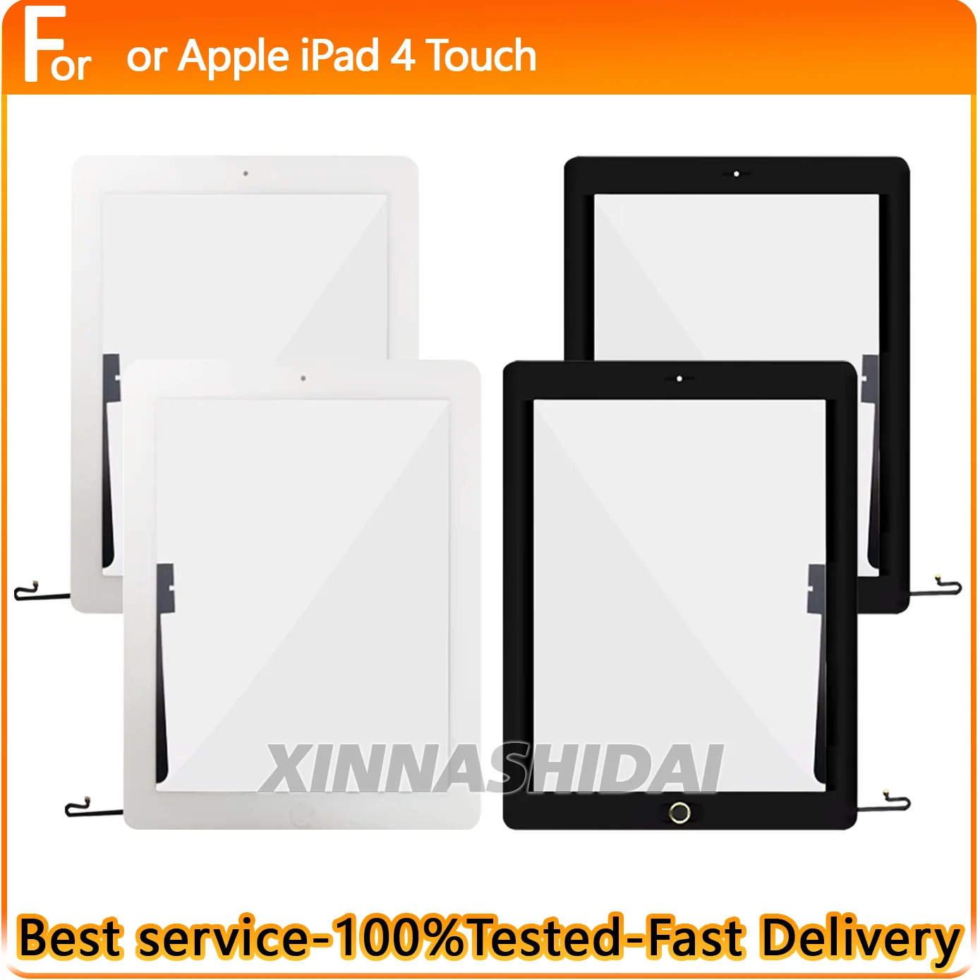 iPad 4 A1458 A1459 A1460용 새 터치 스크린 버튼이 있는 터치 스크린 디지타이저 전면 유리 디스플레이