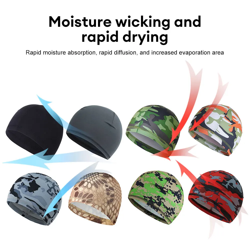 Unisex Cycling Cap Summer Anti-UV Hat Motorcycle Bike Cycling Hat Helmet Liner Quick Dry Outdoor Sports Hat Anti-Sweat Inner Cap