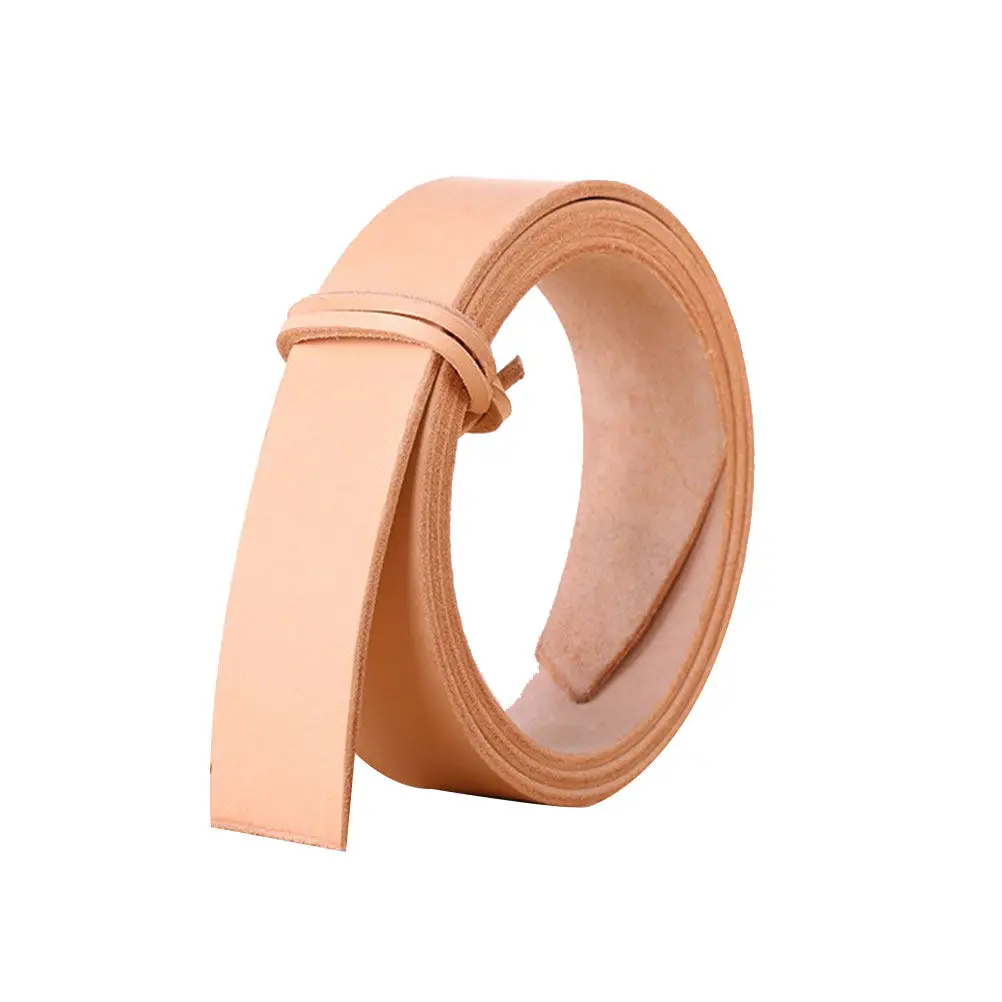 미완성 소가죽 솔리드 컬러 캐주얼 허리 벨트 100-120Cm 1.8cm 폭 DIY 허리띠 청바지 바지 여성 레저 레이디