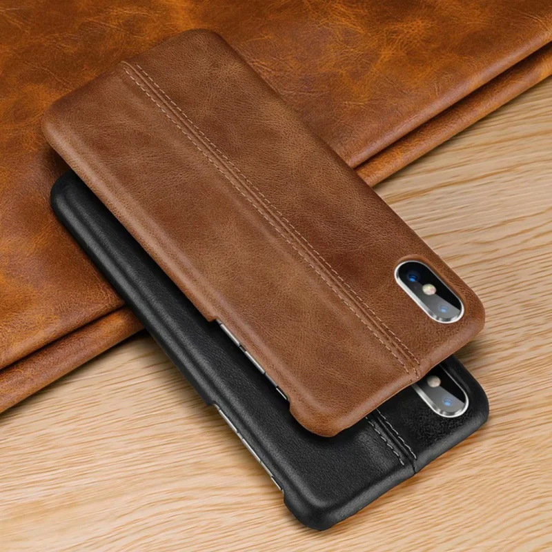 

Luxury frosted car line head layer cowhide phone case iPhone 13 XR MAX 11pro ultra-thin business leather Huawei P30 20pro case