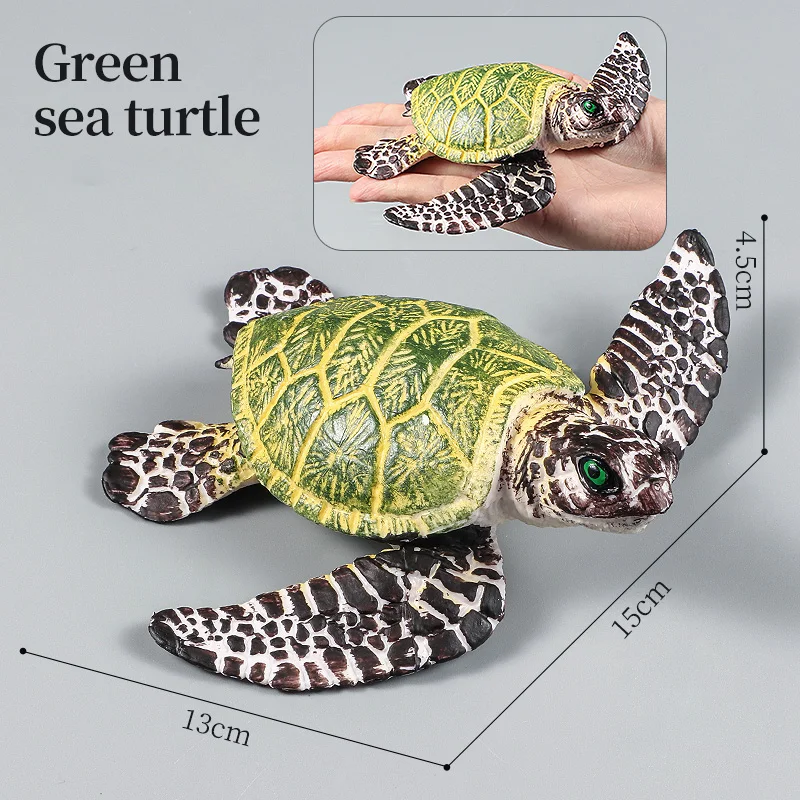 Sea Turtle Leatherback Figurine - Educational PVC Toy Gift