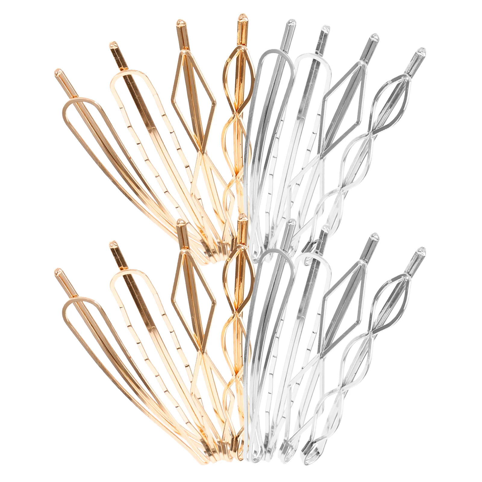 

16 Pcs Girl French Simple Metal Hair Clip Women's Bride Suits for Pin Alloy Wedding