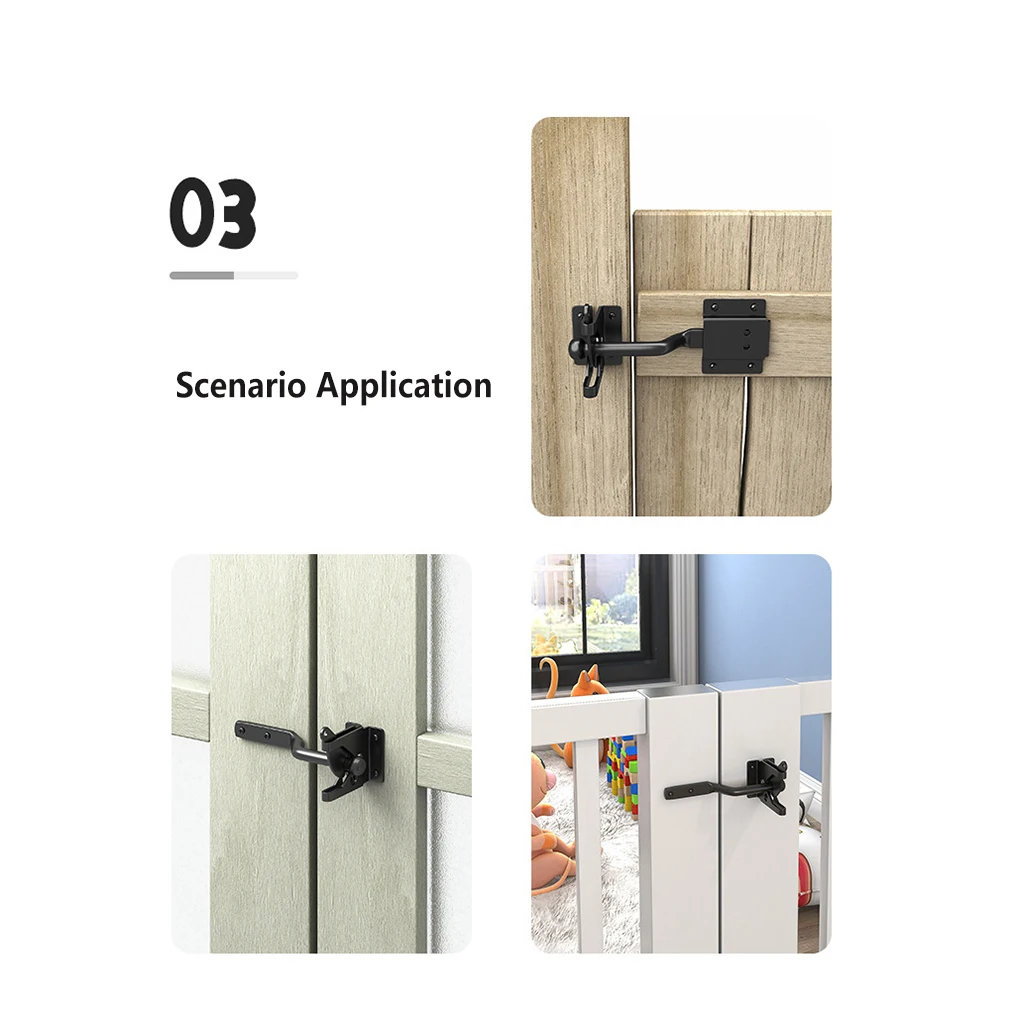 

Latch Gate Carbon Steel Door Lock Buckle Entrance Guard Fence Barrier