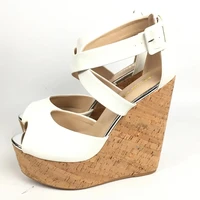 Women’s Cork Platform Wedge Sandals – Cross Strap Design with Covered Heel, Comfortable Summer Footwear - Image 6