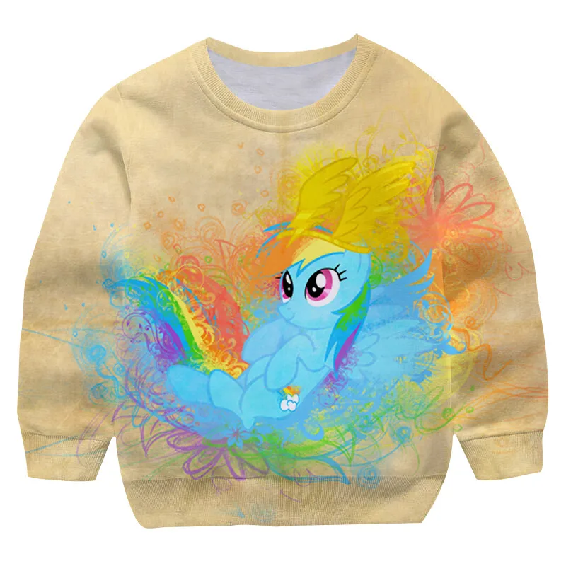 

2023 year cute Unicorn hoodies children's clothing hoodie children's pink girls hoodie boy clothes anime fit kid size 100-160cm