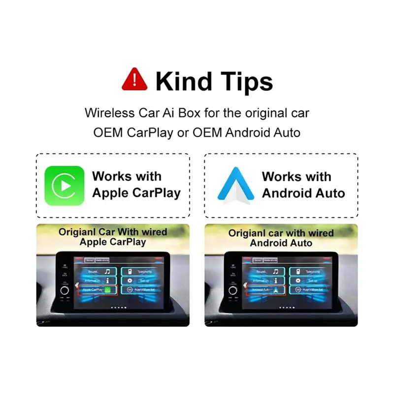 Carplay 미니 박스 무선 자동차 연결 박스(마쓰다, 기아, 토요타 및 안드로이드 오토용)