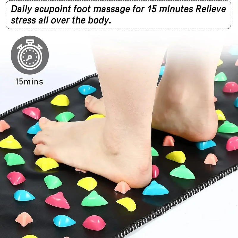 Pebble Foot Massage Pad for Blood Circulation and Relaxation