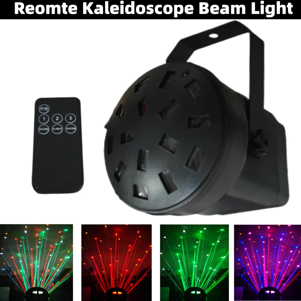 Description Picture 3 of item4pcs/ Remote Kaleidoscope beam lamp /led wash light private room disco light beam/ KTV dj lamp