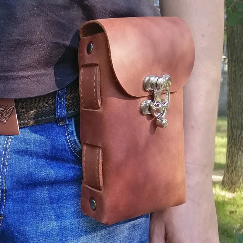 

Medieval Pouch Bag Belt Leather Saddle Wallet Men Women Steampunk Viking Pirate Costume Antique Gear Accessory Cosplay For Adult